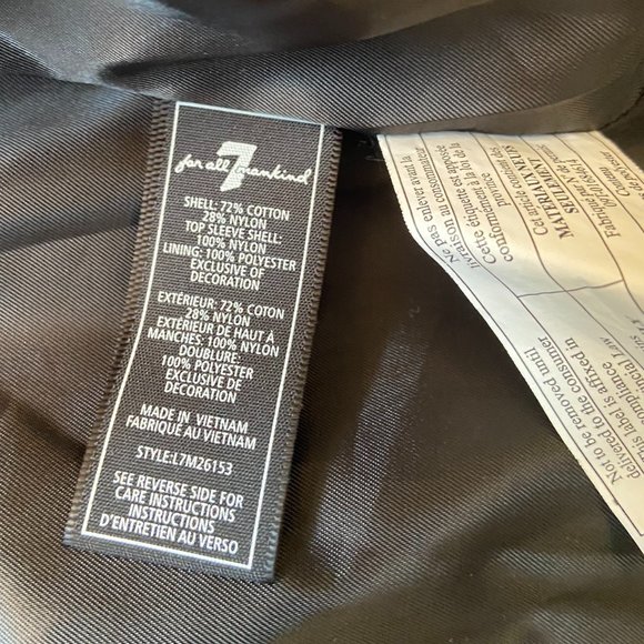 7 For All Mankind Belted Asymmetrical Trench Coat - Extra-Small - Picture 7 of 8